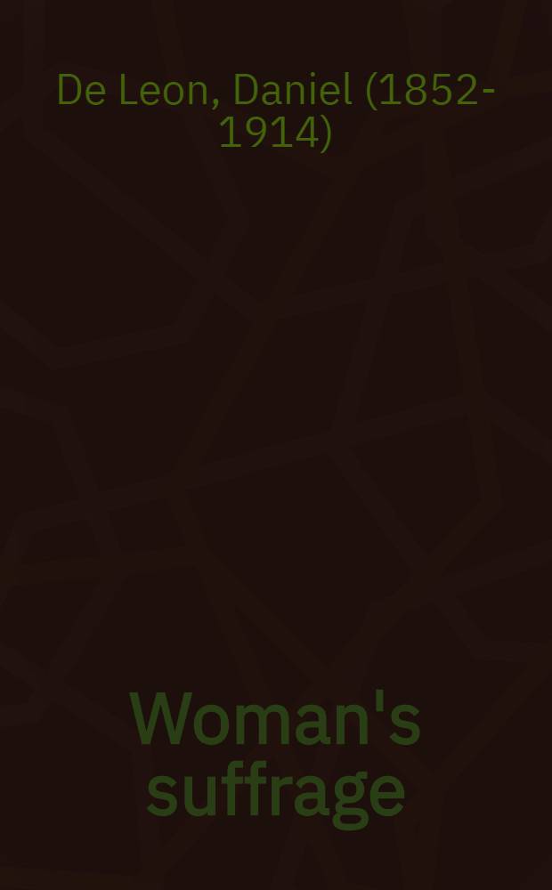 Woman's suffrage