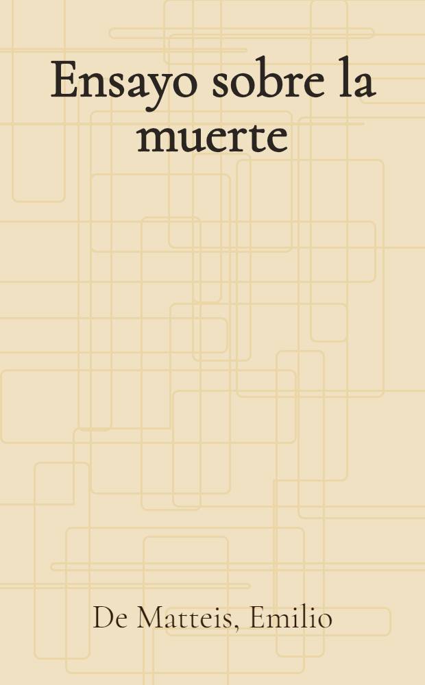 Ensayo sobre la muerte