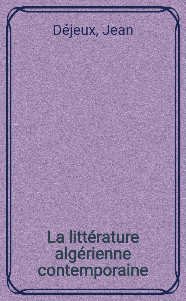 La littérature algérienne contemporaine