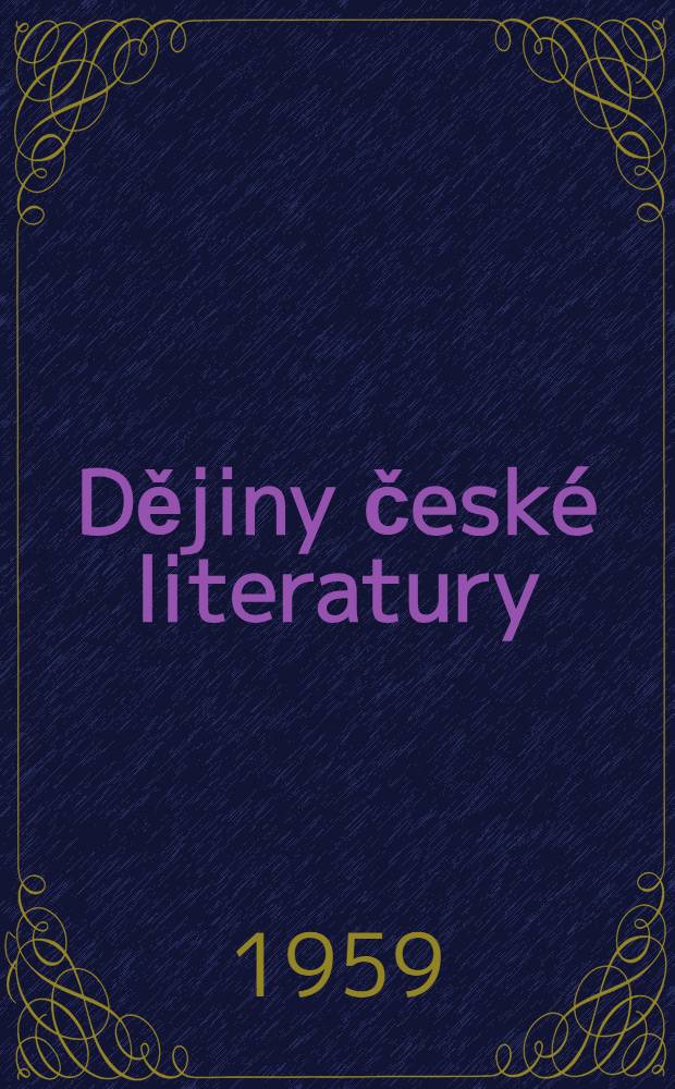 Dějiny české literatury