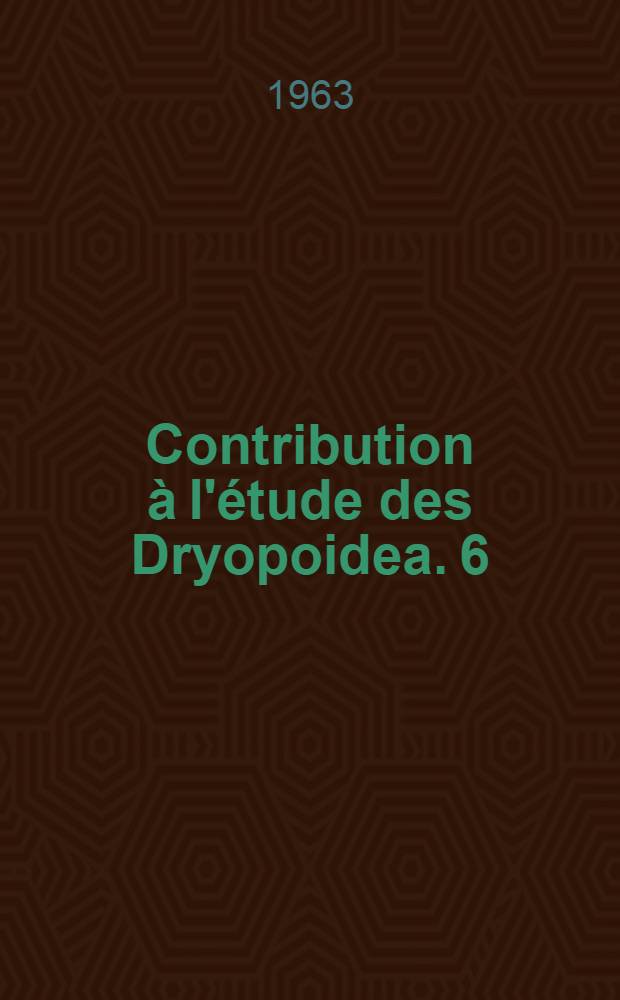 Contribution à l'étude des Dryopoidea. 6 : Révision des Elminthidae attribues au genre Elmidolia Fairmaire (coleoptera)