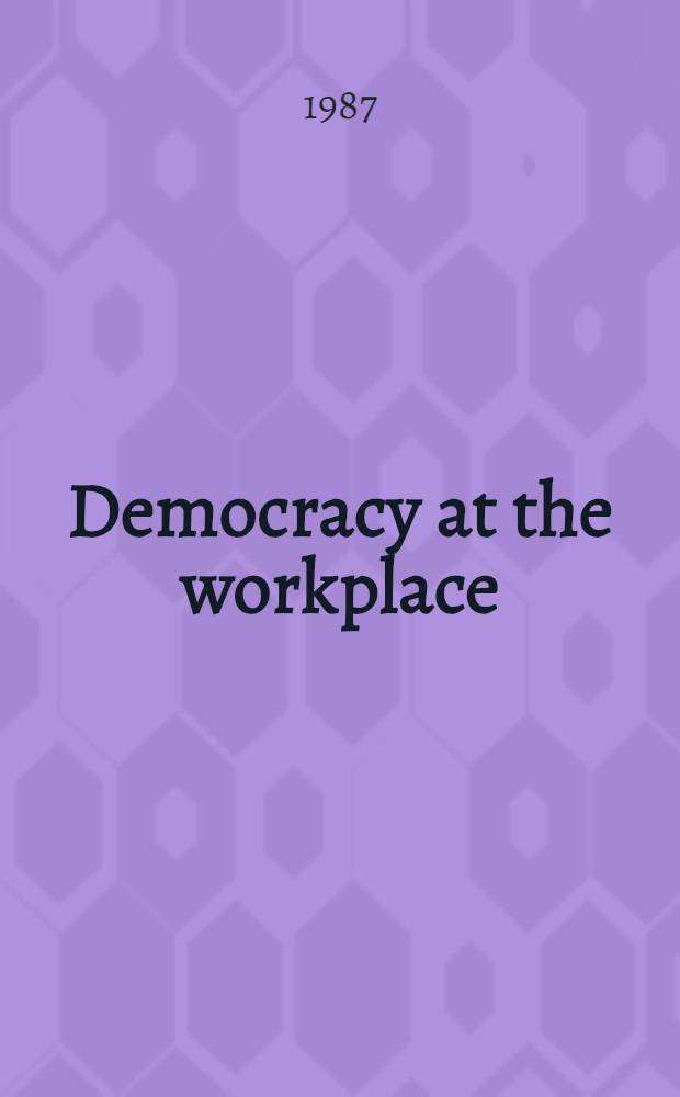 Democracy at the workplace : A round-table discussion at the Stankoagregat factory (Moscow, Apr. 29, 1987)