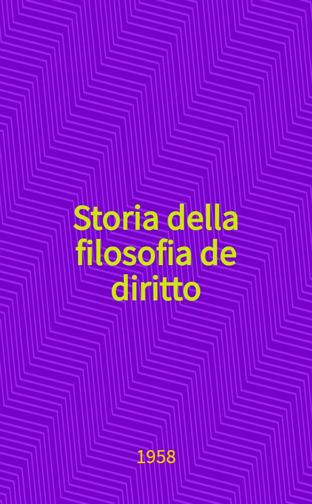 Storia della filosofia de diritto