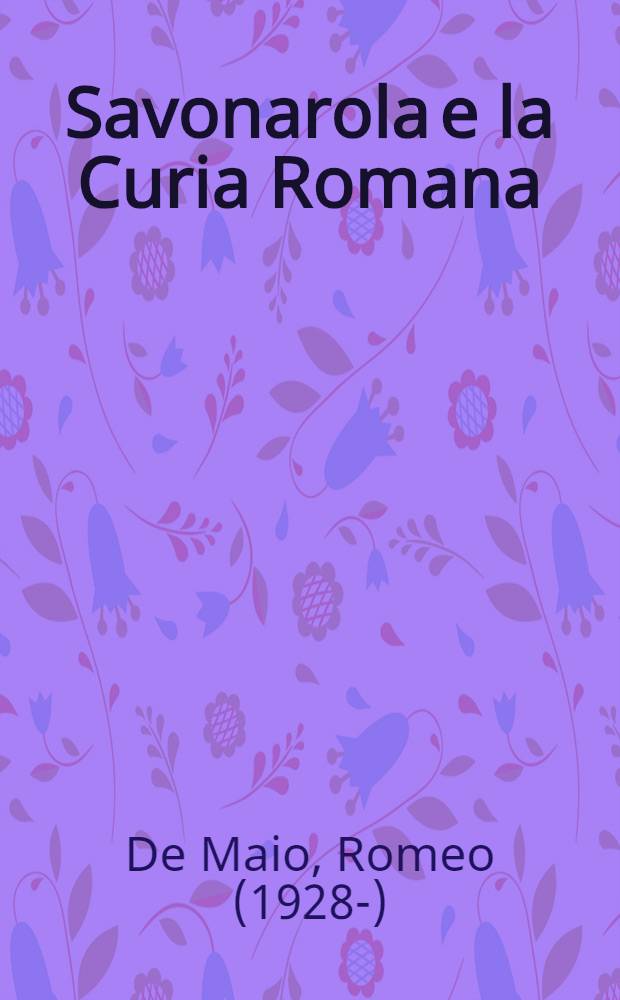 Savonarola e la Curia Romana