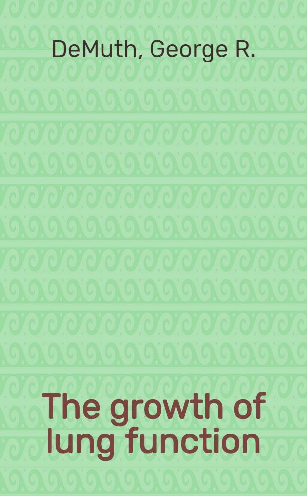 The growth of lung function