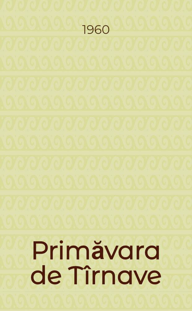 Primăvara de Tîrnave : Roman