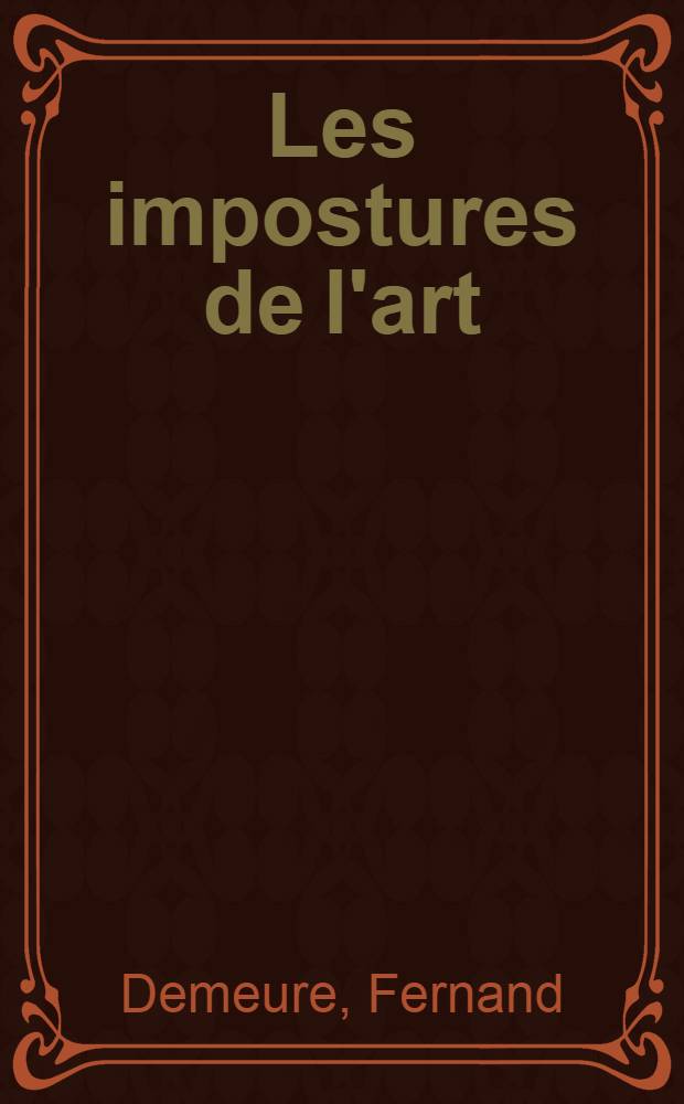 Les impostures de l'art