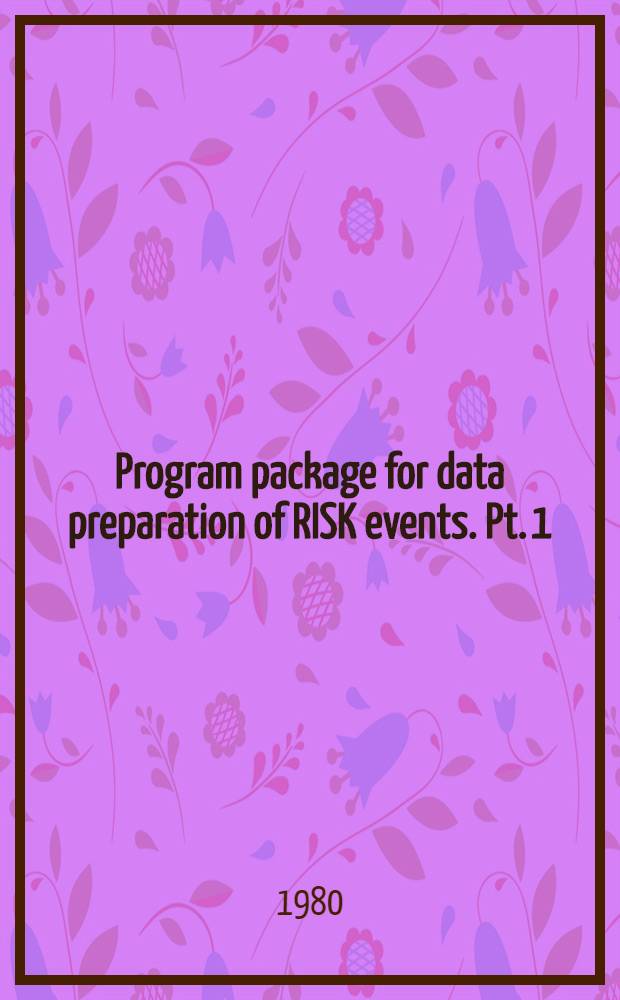 Program package for data preparation of RISK events. Pt. 1 : The description of program SMHV