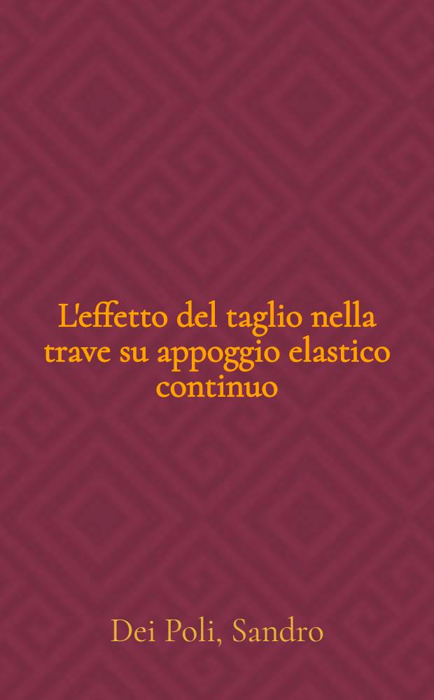 L'effetto del taglio nella trave su appoggio elastico continuo