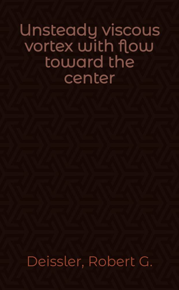 Unsteady viscous vortex with flow toward the center