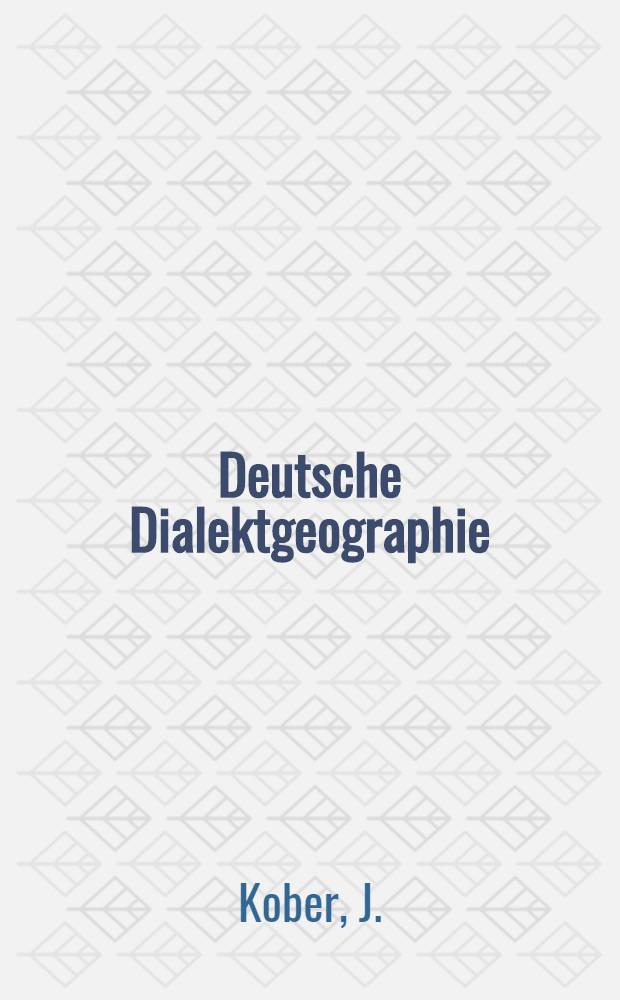Deutsche Dialektgeographie : Berichte und Studien über G. Wenkers Sprachatlas des Deutschen Reichs. Bd. 63 : Die Mundart der Stadt Suhl im Thüringer Wald
