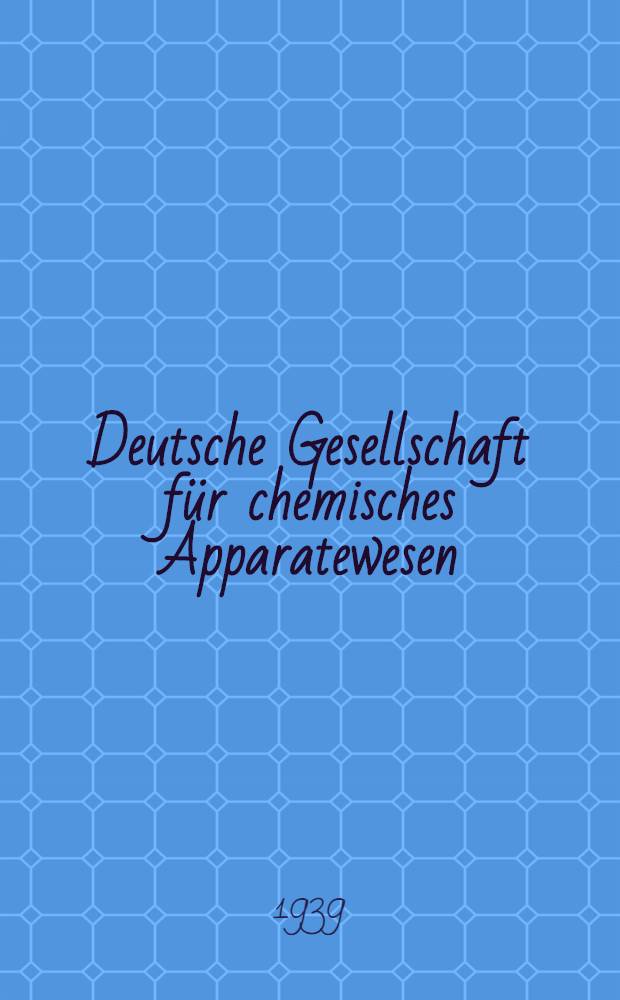 Deutsche Gesellschaft f&uuml;r chemisches Apparatewesen : Frankfurt a. M. DECHEMA - Monographien. Bd. 10 : 2. Vortr&auml;ge gehalten auf der gemeinsamen Wintertagung der Dechema ... in Berlin 1937; 3 Vortr&auml;ge zum Thema: "Extreme technische Arbeitsbedingungen und ihre Erweiterungsm&ouml;glichkeiten" gehalten ... in Frankfurt a. M. 1937; 9 Vortr&auml;ge zum Thema: "Best&auml;ndigkeit und Schultz der Werkstoffe im chemischen Apparatebau" gehalten ... in Frankfurt a. M. 1937