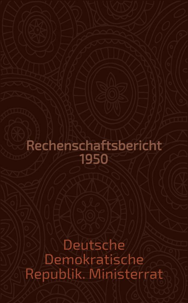 Rechenschaftsbericht 1950/51