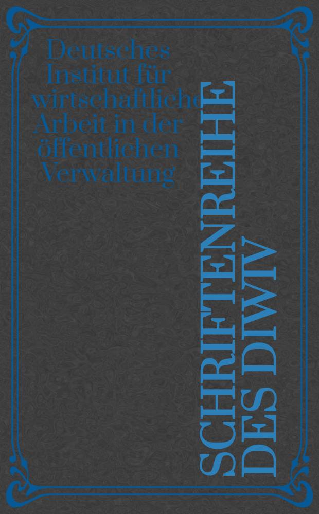 Schriftenreihe des DIWIV
