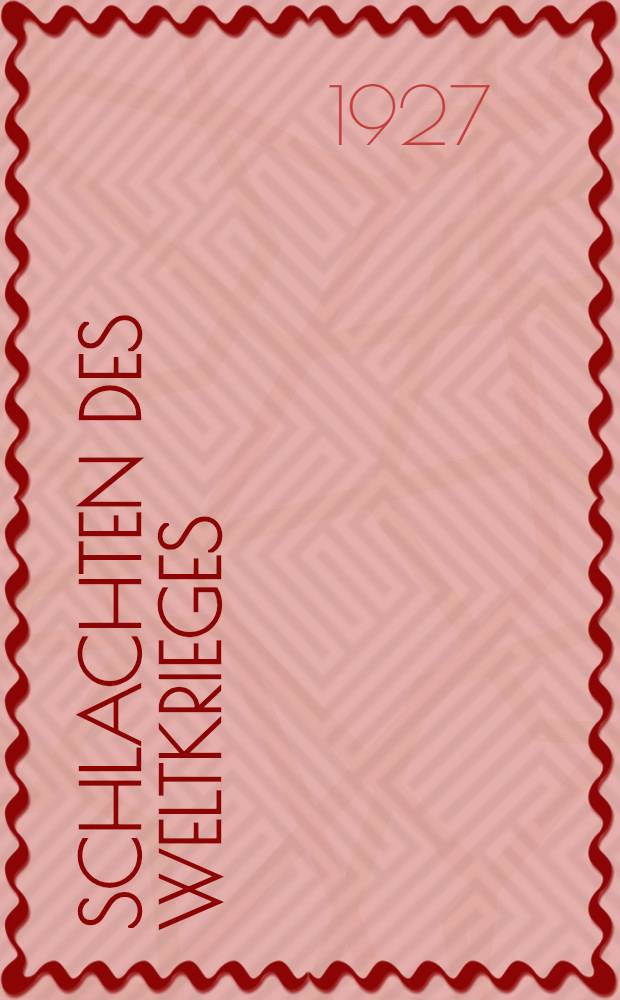 Schlachten des Weltkrieges : In Einzeldarstellungen bearb. und hrsg. unter Mitwirk. des Reichsarchivs. Bd. 20 : Somme-Nord