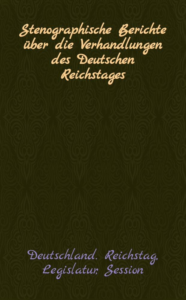 Stenographische Berichte über die Verhandlungen des Deutschen Reichstages : 2. Legislatur-Periode. II. Session 1874-75