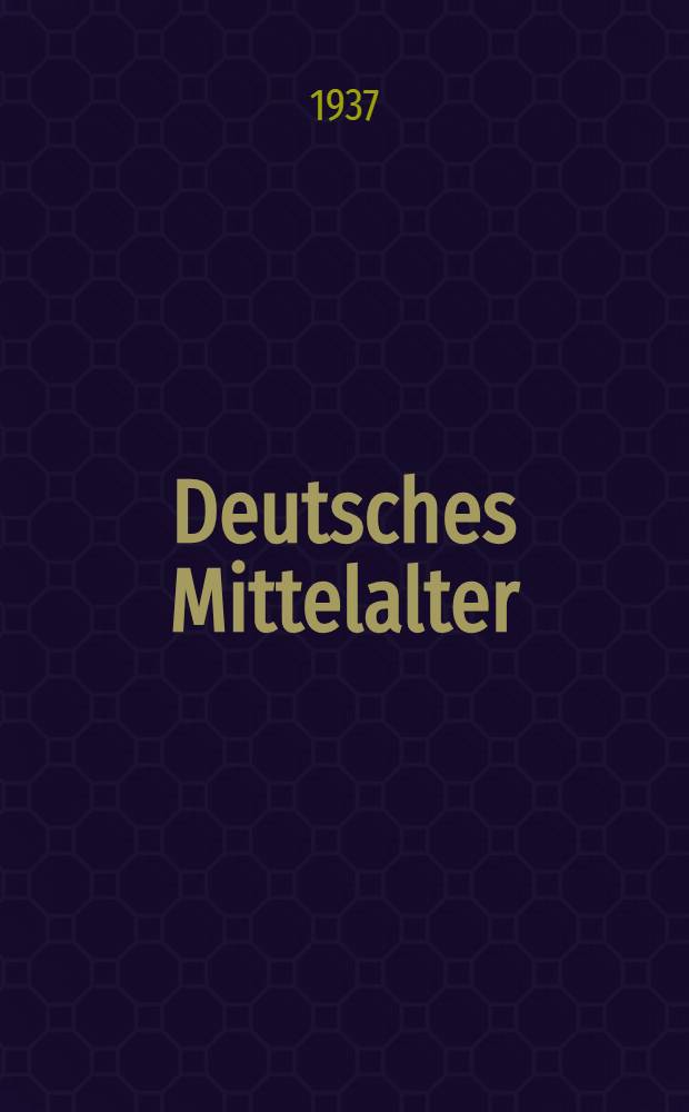 Deutsches Mittelalter : Kritische Studientexte des Reichsinstituts für ältere deutsche Geschichtskunde. Bd. 2 : Bruno von Merseburg