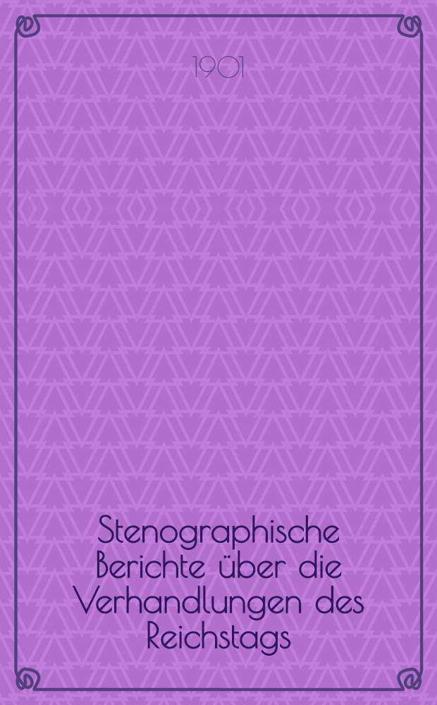 Stenographische Berichte über die Verhandlungen des Reichstags : X. Legislaturperiode. II. Session 1900/[1903]. Bd. 2 : Von der 36. Sitzung am 29. Jan. 1901 bis zur 69. Sitzung am 16. März 1901