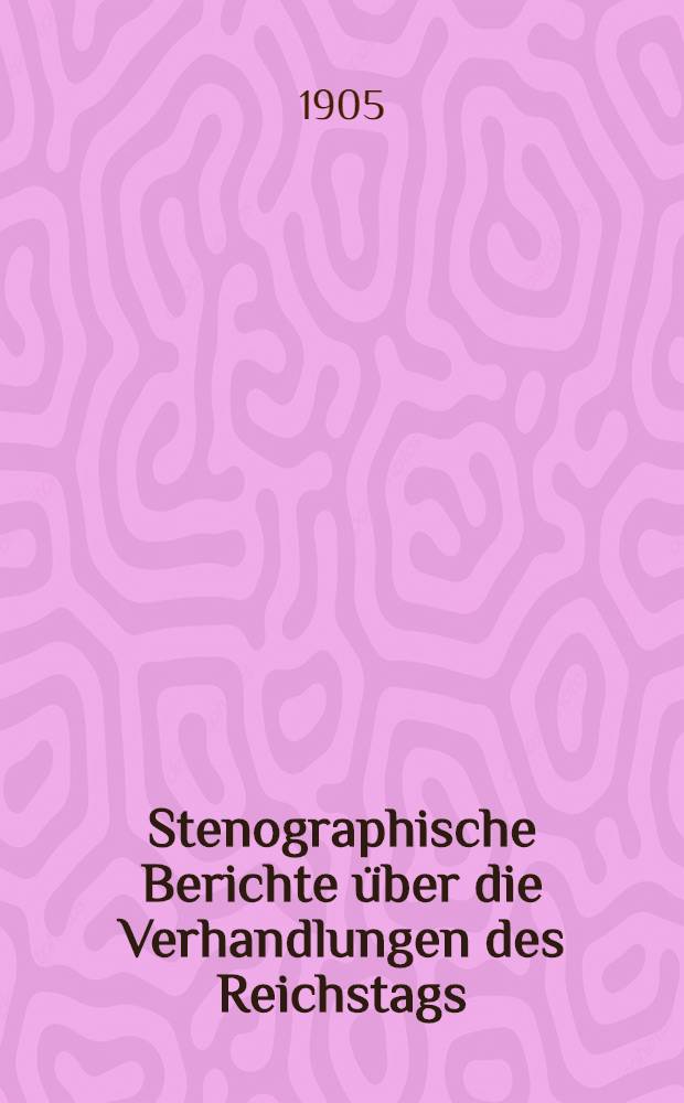 Stenographische Berichte über die Verhandlungen des Reichstags : XI. Legislaturperiode. I. Session. 1-[2]. Sessionsabschn., 1903/1904, [1905]. [Bd. 15] : Anlageband, 6a. Zu Nr. 543 (von der Anlage XIII ab) der amtlichen Drucksachen des Reichstages enthaltend