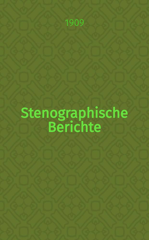 Stenographische Berichte : XII. Legislaturperiode. 1. Session. [Bd. 31] : Anlagen zu den Stenographischen Berichten Nr. 1549 bis 1731