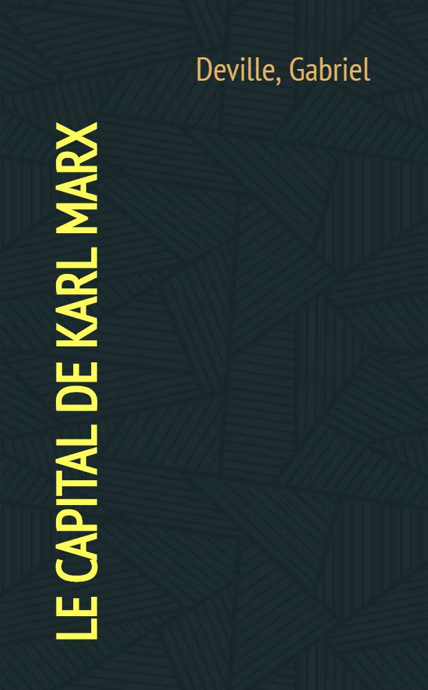 Le Capital de Karl Marx