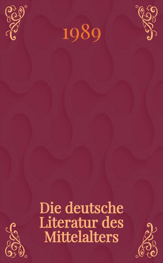 Die deutsche Literatur des Mittelalters : Verfasserlexikon. Bd. 7 : "Oberdeutscher Servatius" - Reuchart von Salzburg
