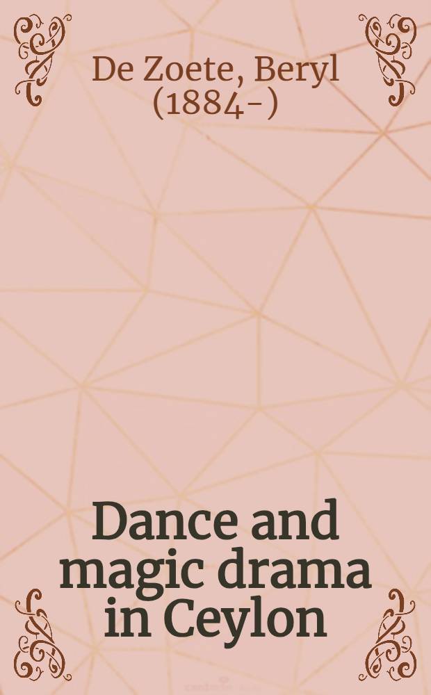 Dance and magic drama in Ceylon
