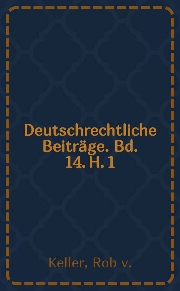Deutschrechtliche Beiträge. Bd. 14. H. 1 : Freiheitsgarantien für Person u. Eigentum im Mittelalter