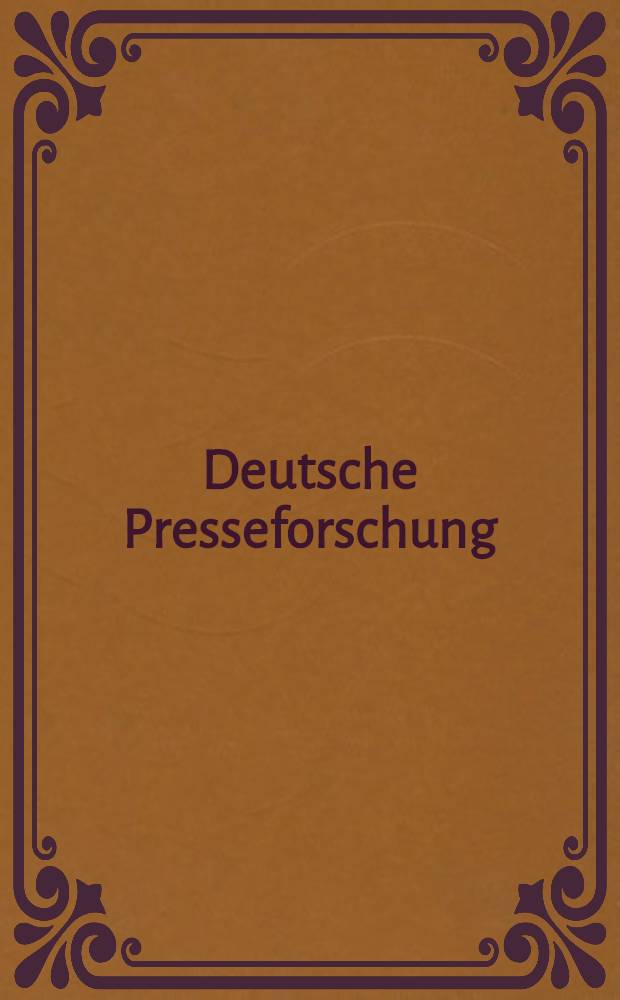 Deutsche Presseforschung