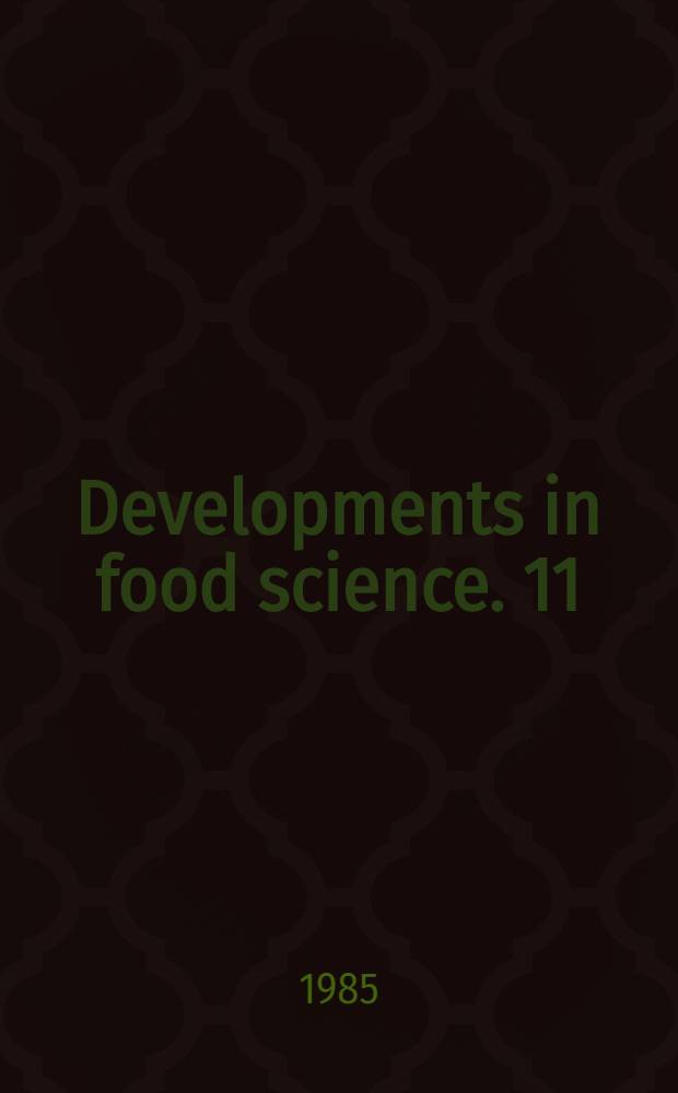 Developments in food science. 11 : Fat science, 1983