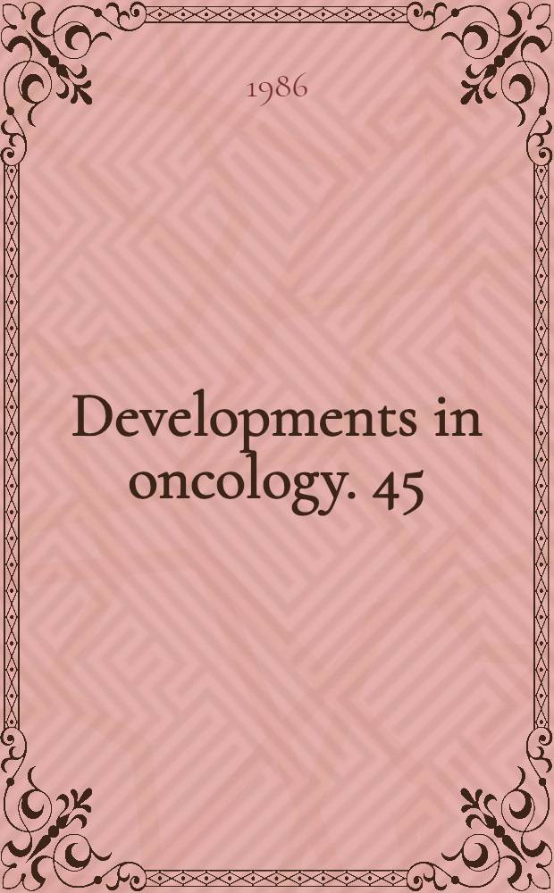 Developments in oncology. 45 : Minimal residual disease in acute leukemia