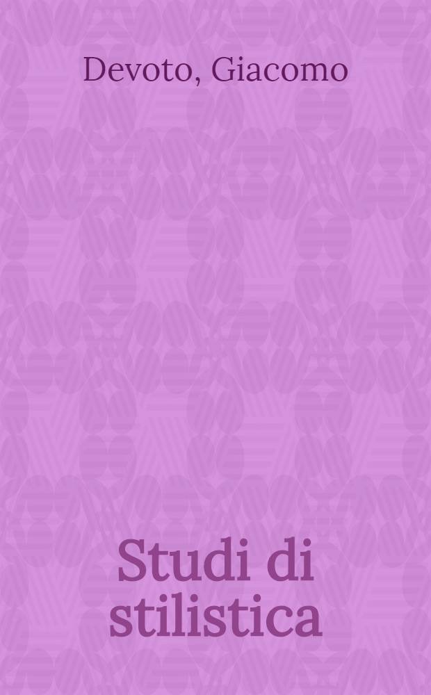 Studi di stilistica