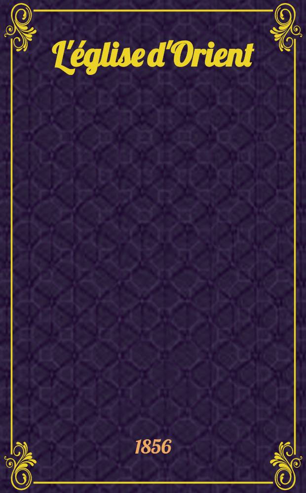 L'église d'Orient