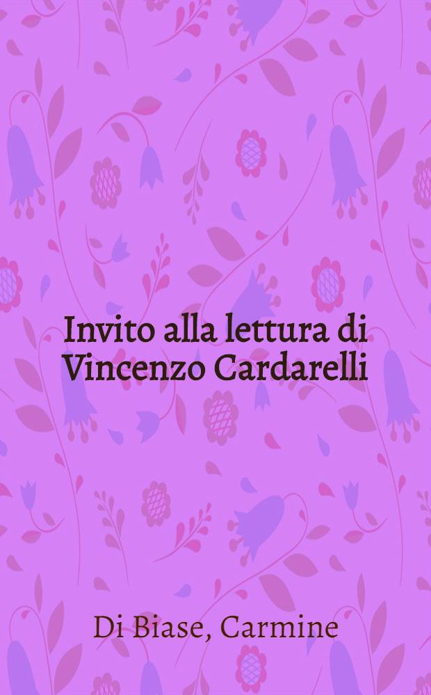 Invito alla lettura di Vincenzo Cardarelli