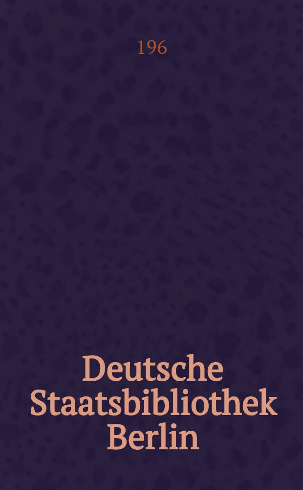 Deutsche Staatsbibliothek Berlin : Photo-Album