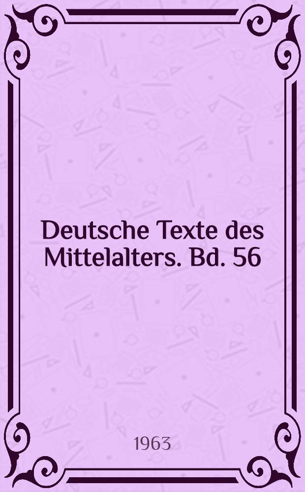 Deutsche Texte des Mittelalters. Bd. 56 : Secretum secretorum