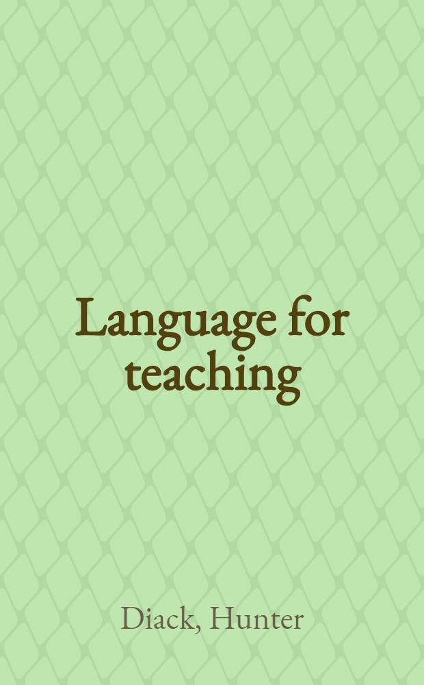 Language for teaching