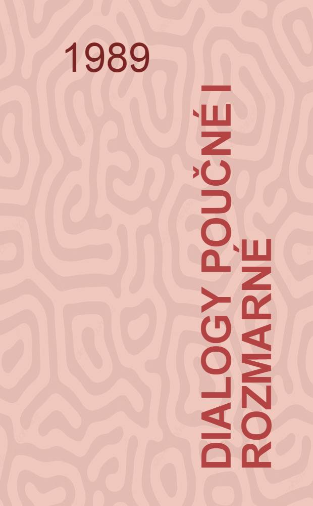 Dialogy poučné i rozmarné