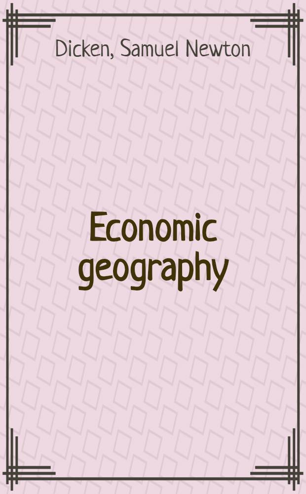 Economic geography