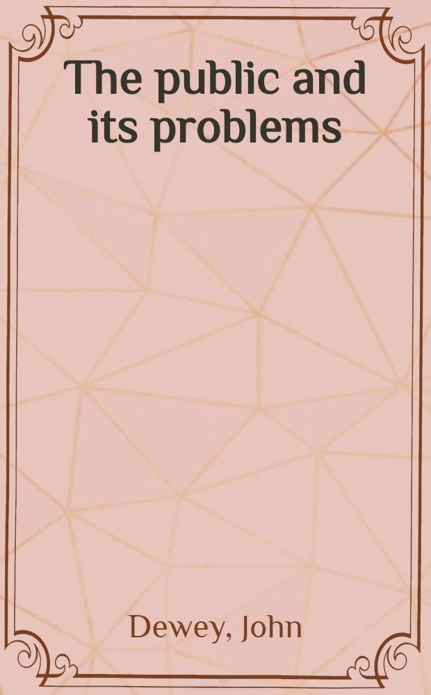 The public and its problems
