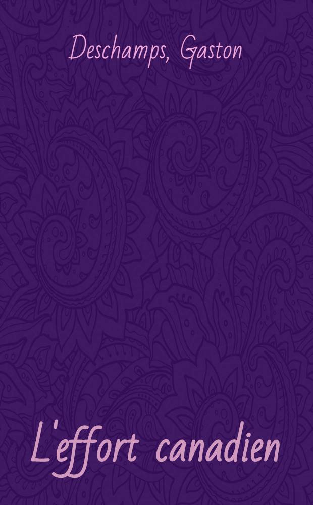 L'effort canadien