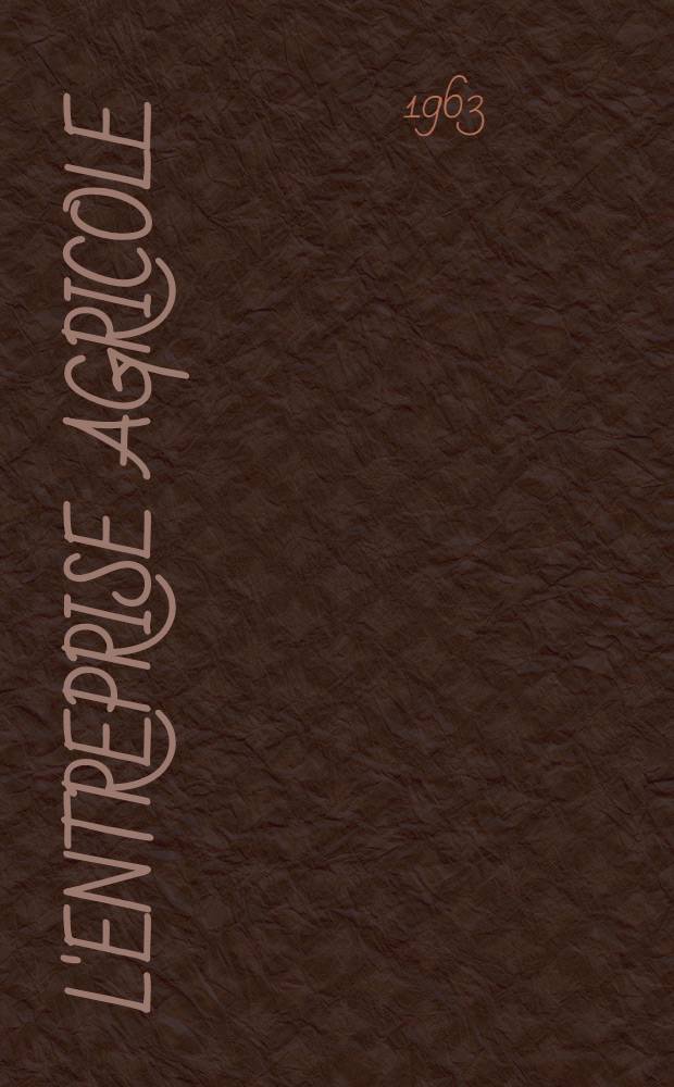 L'entreprise agricole
