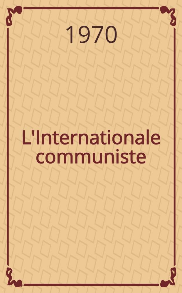 L'Internationale communiste
