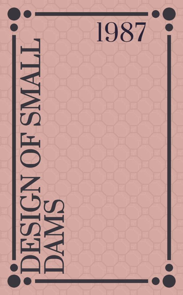 Design of small dams