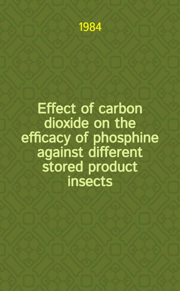 Effect of carbon dioxide on the efficacy of phosphine against different stored product insects