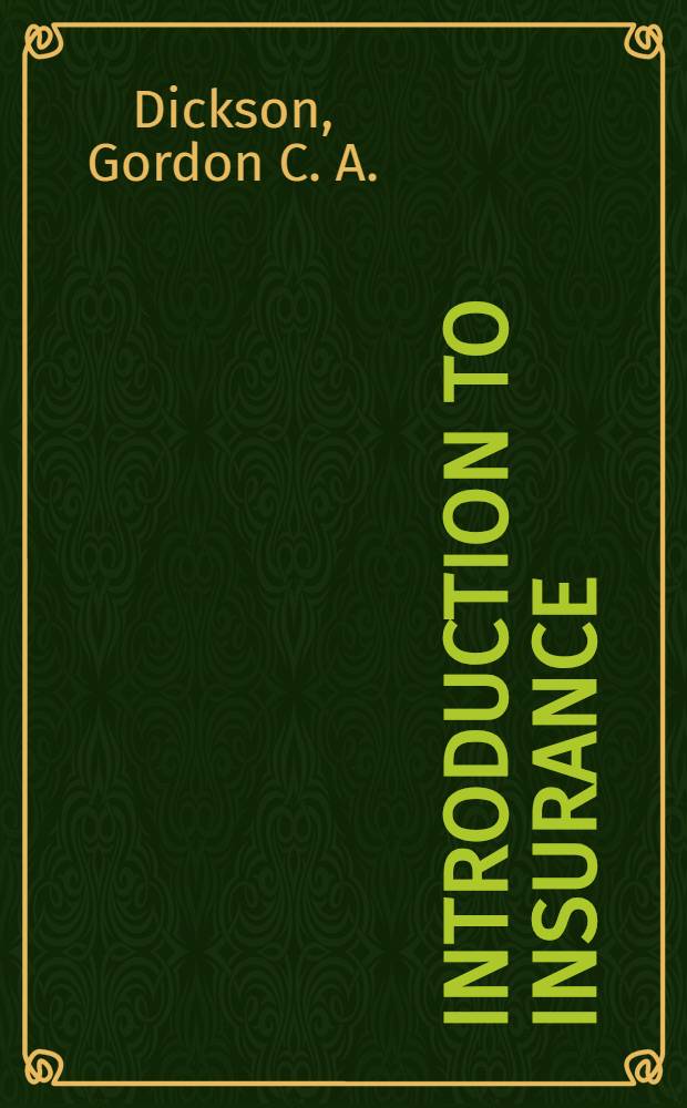 Introduction to insurance