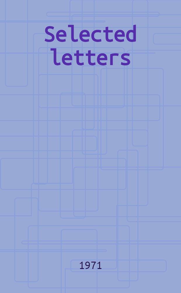 Selected letters