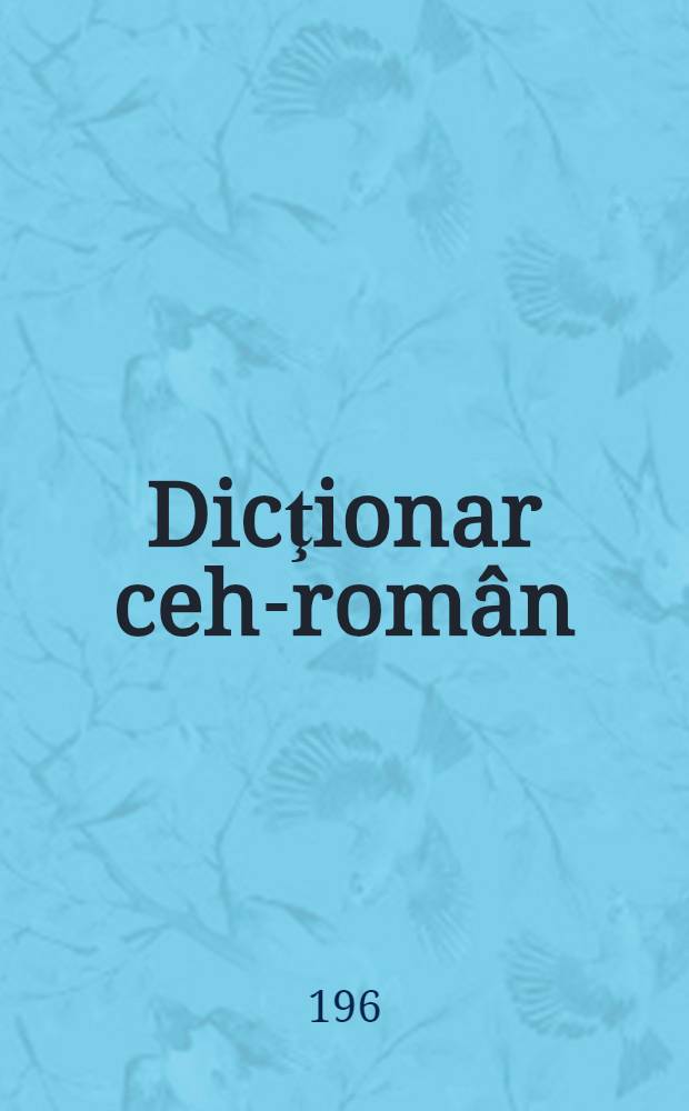 Dicţionar ceh-român