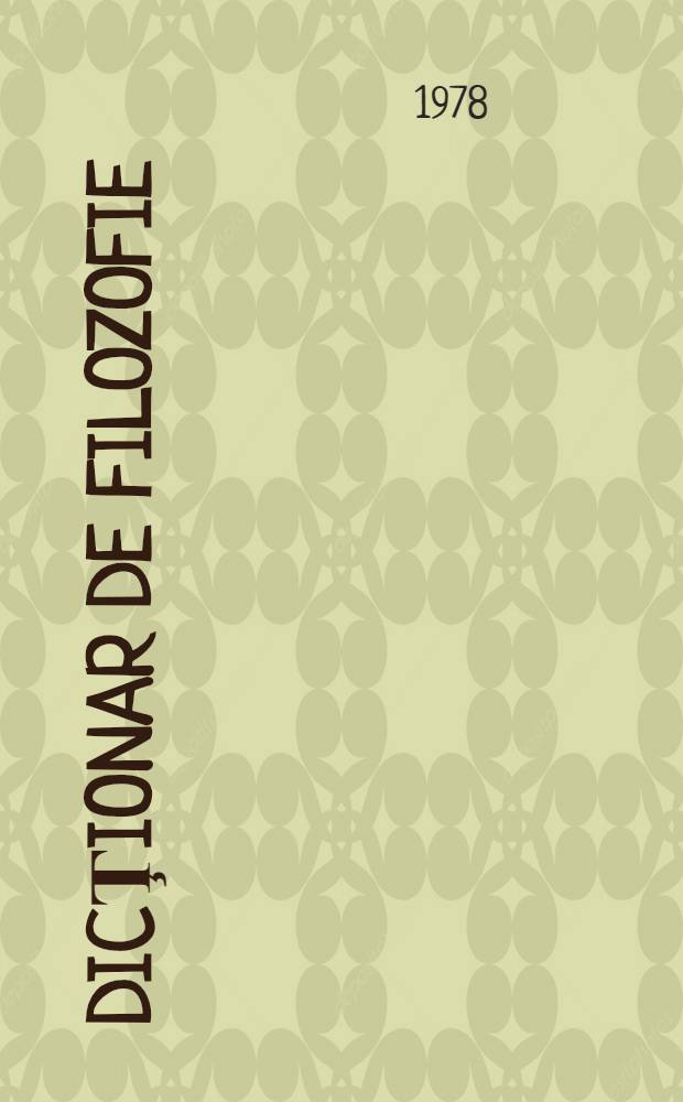 Dicţionar de filozofie