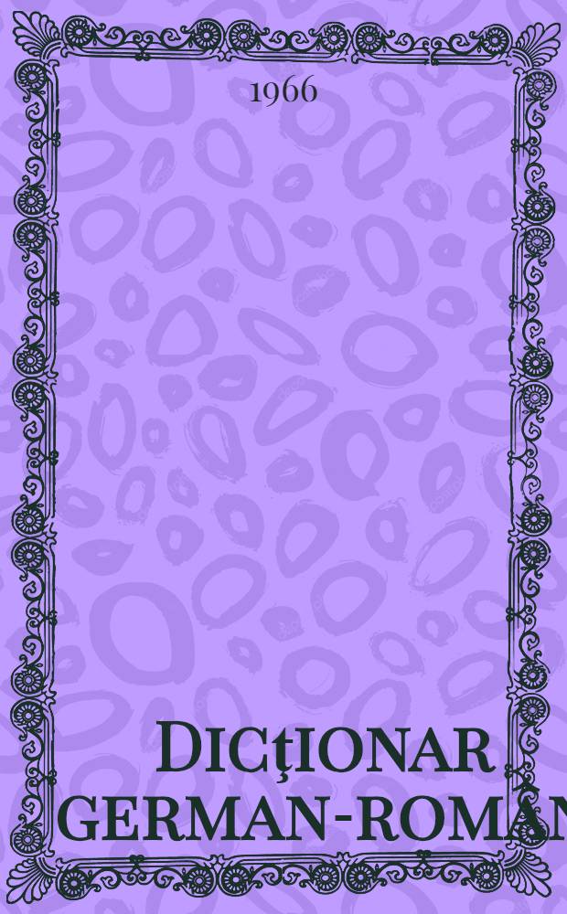 Dicţionar german-român